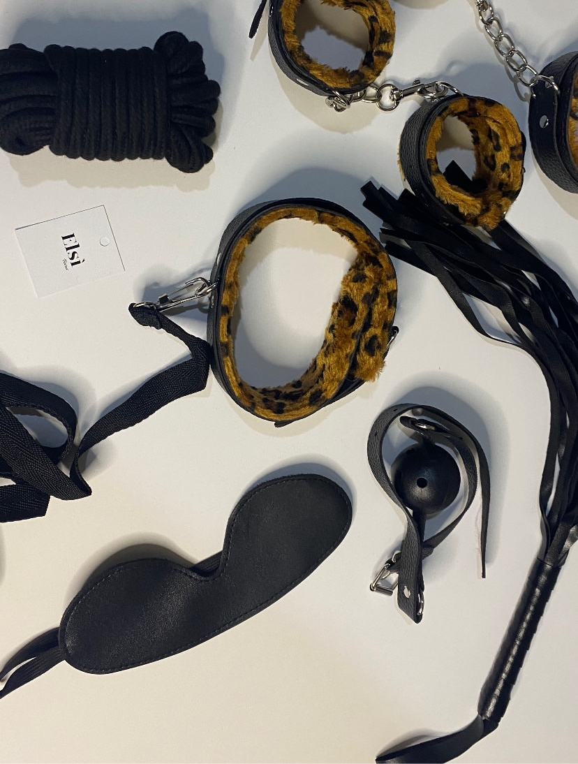Tiger print bdsm set(7 pcs)