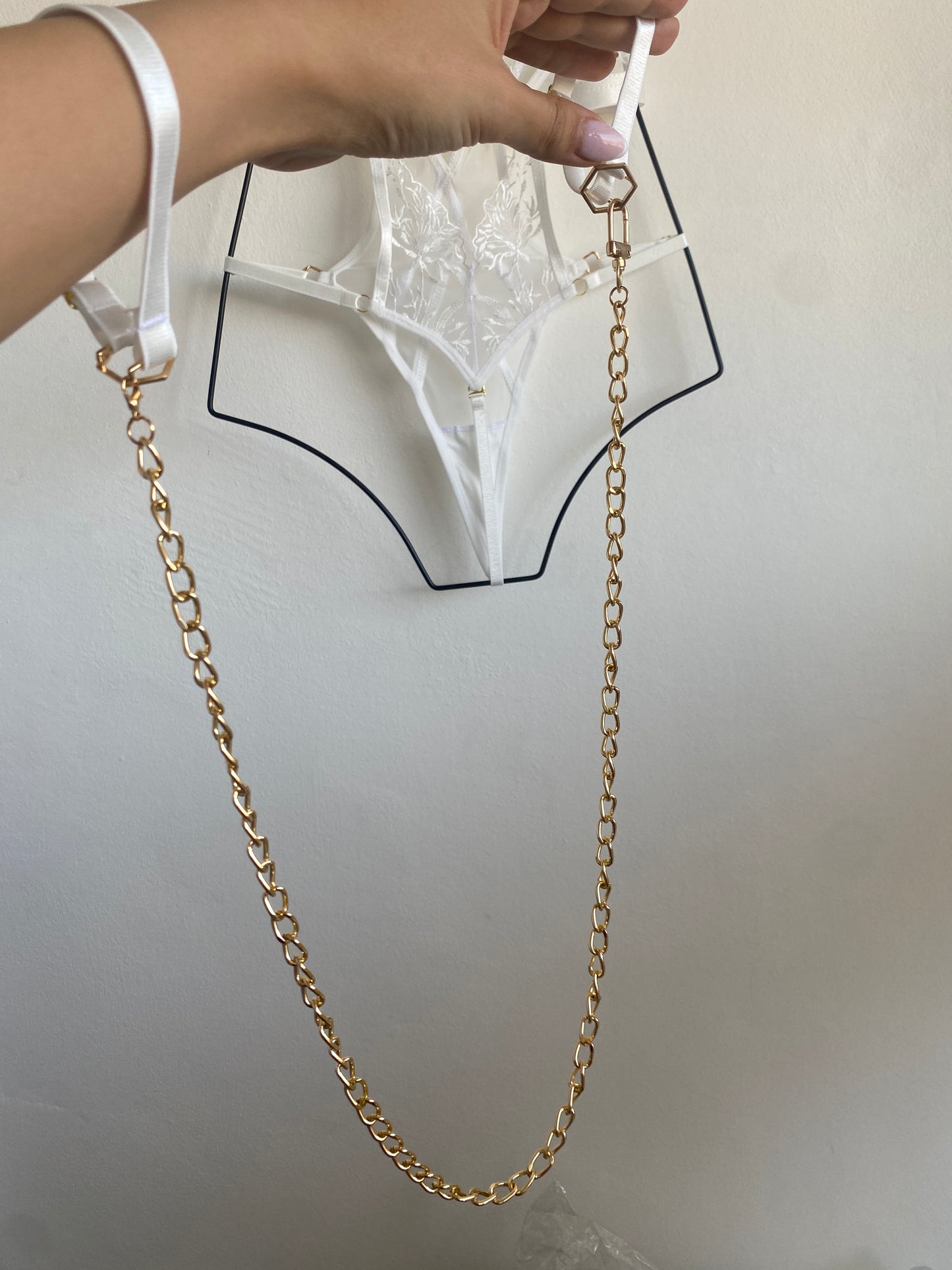 Leena bodysuit + choker + handcuffs