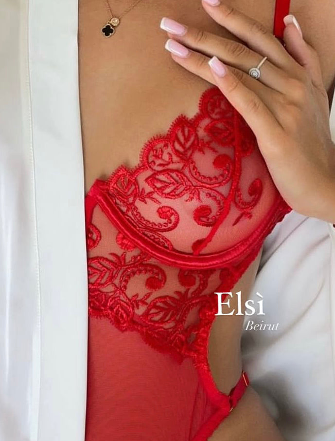 Silvana bodysuit in red