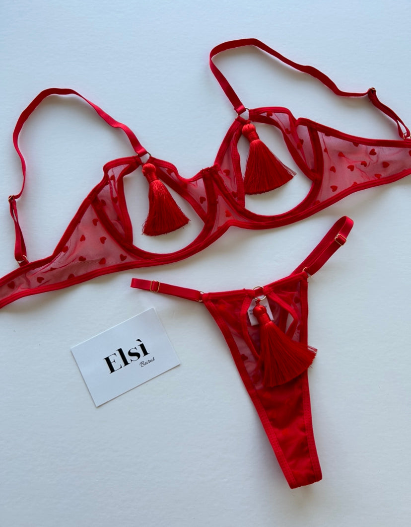 Bianca red set + gloves