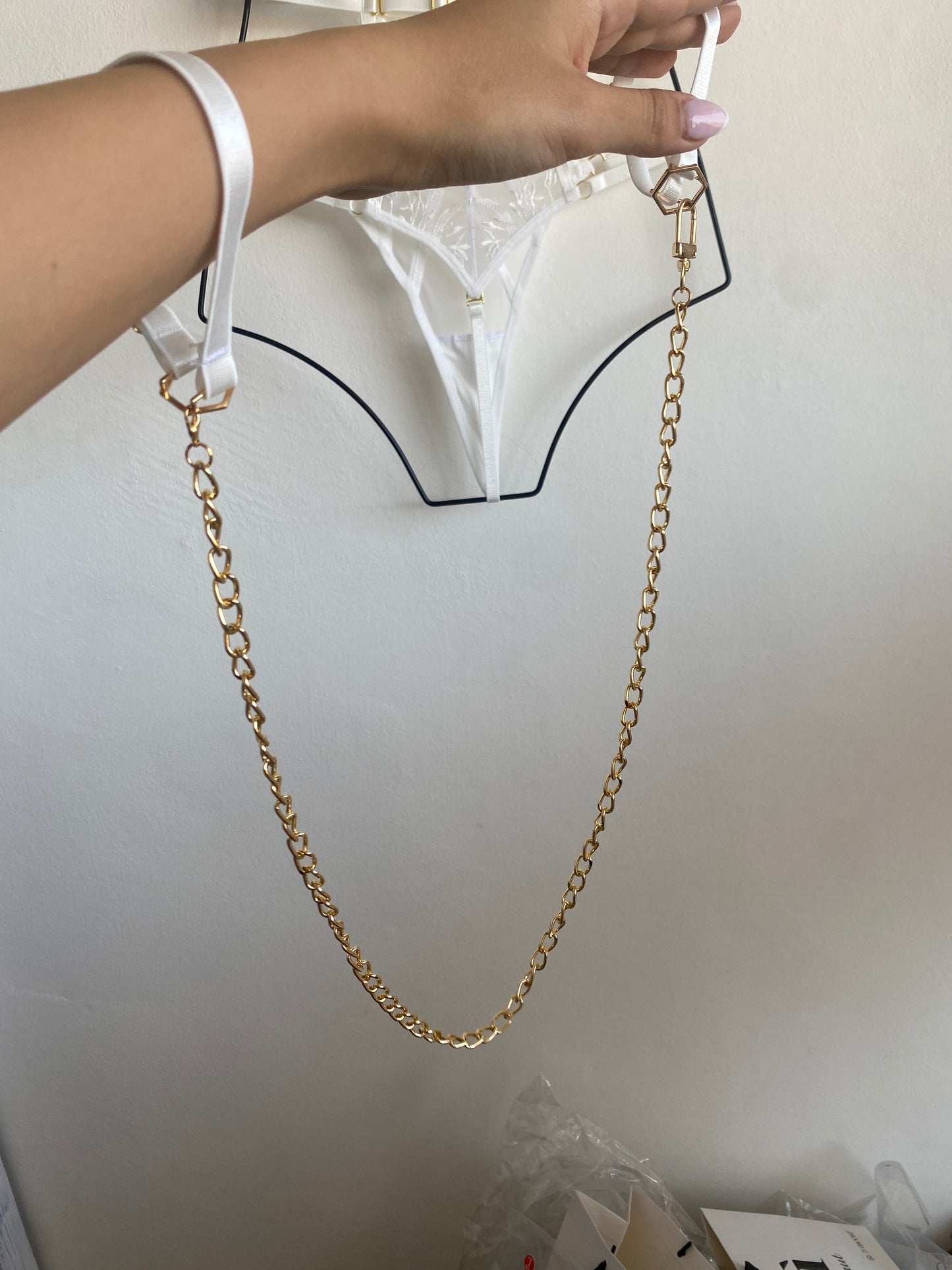 Leena bodysuit + choker + handcuffs