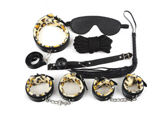 Tiger print bdsm set(7 pcs)