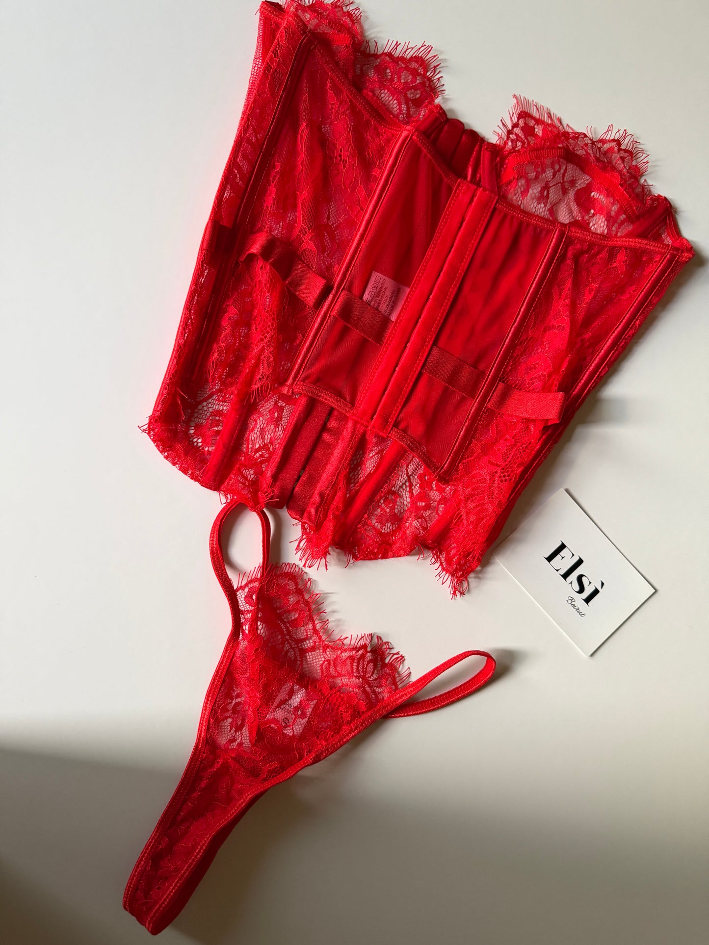 Lexy corset set in red