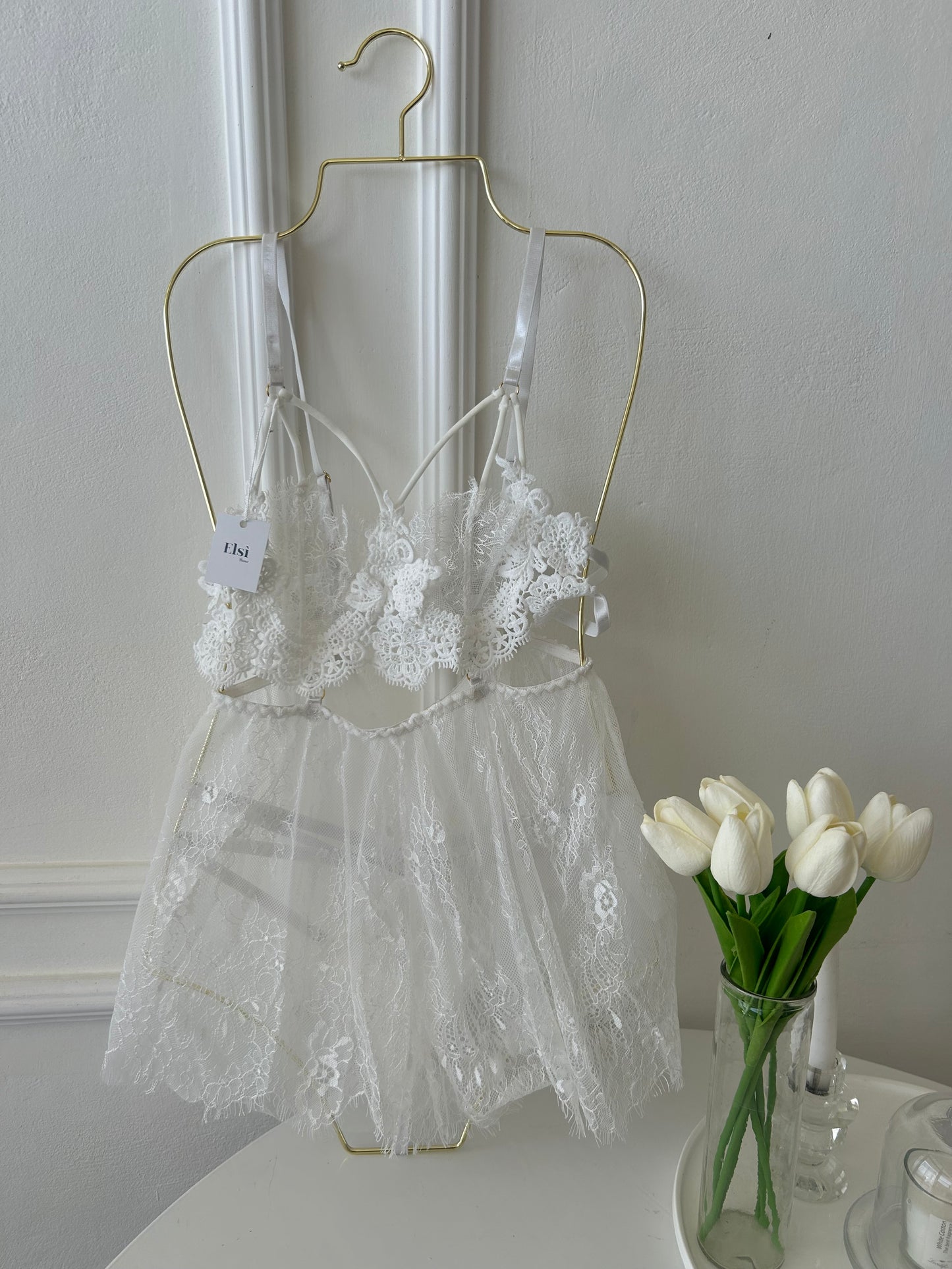 Amani babydoll in white