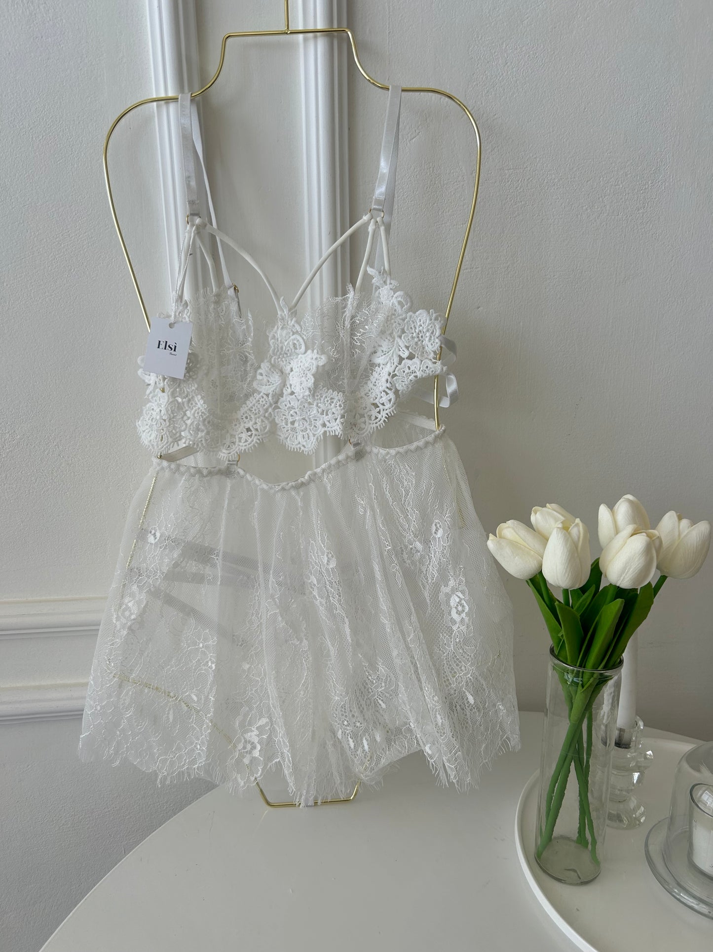 Amani babydoll in white