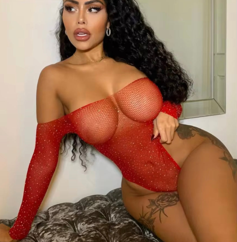 Celina bodysuit in red